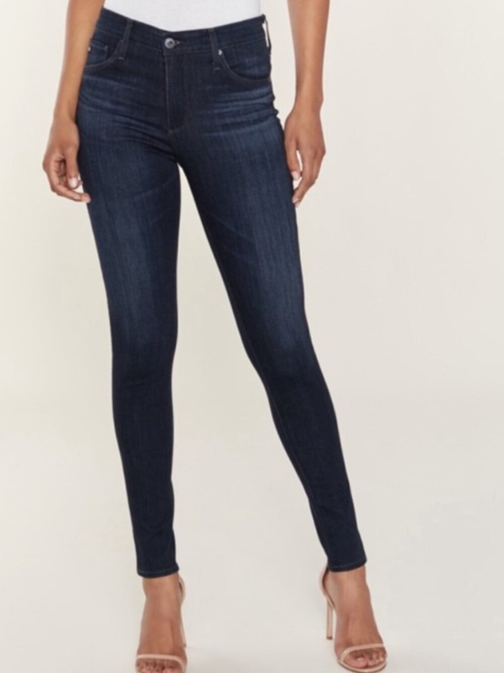 AG ADRIANO GOLDSCHMIED Farrah High Rise Skinny Crop Denim Jeans 28